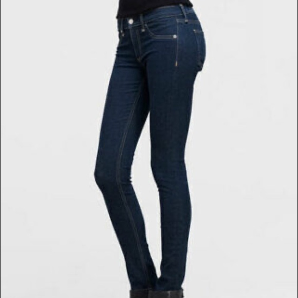 EUC! rag&bone Hi-Rise Skinny “Clean Indigo” Size24